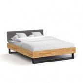 Bett Steel mit gepolstertem Kopfteil