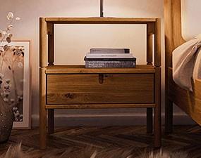 Nachtschrank mit Tablett POLA