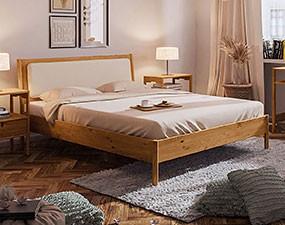 Bett mit gepolstertem Kopfteil POLA